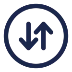 Round Sort Vertical SVG Icon